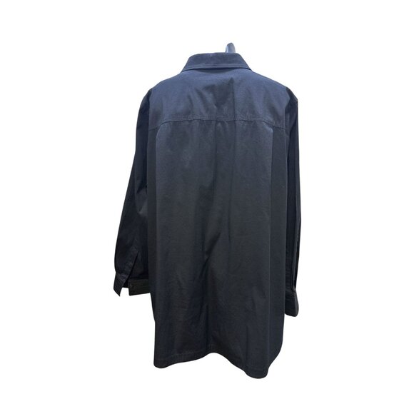 Lafayette 148 Black Button-Up Long Sleeve Tunic Blouse Size XXL - Picture 2 of 10